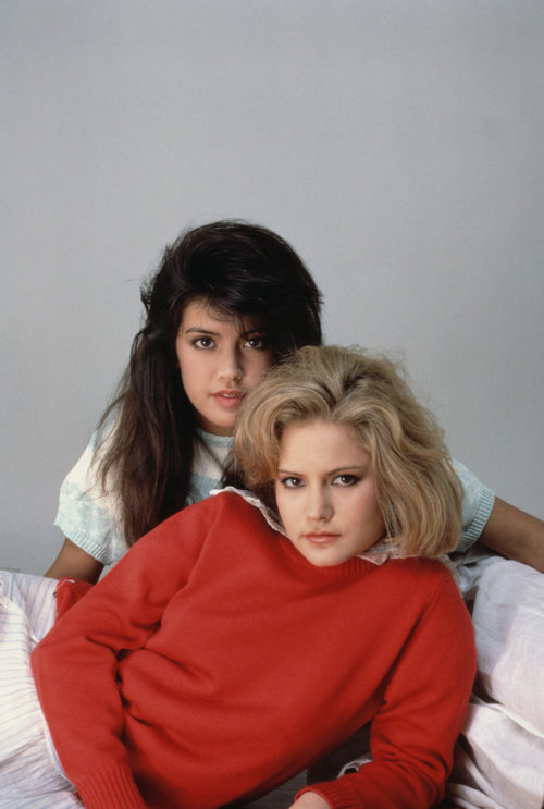 ca. August 1983 --- Actresses Jennifer Jason Leigh (front) and Phoebe Cates played the unforgettable roles of Stacy Hamilton and Linda Barrett, respectively, in the 1982 classic . --- Image by Â© Douglas Kirkland/CORBIS