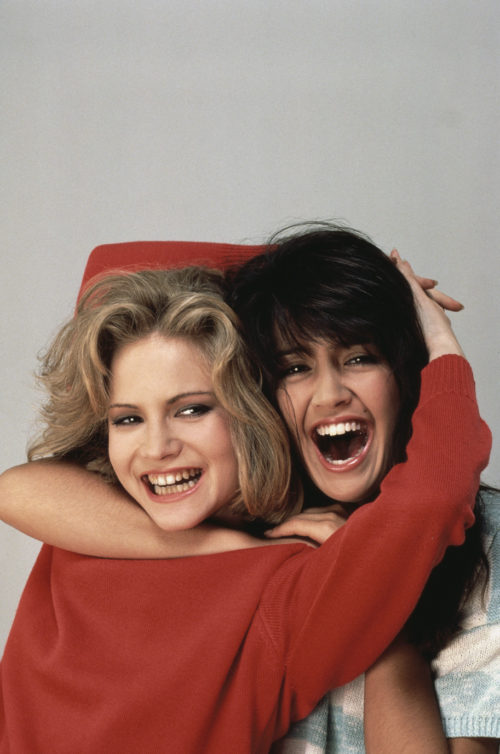 ca. August 1983 --- Actresses Jennifer Jason Leigh (left) and Phoebe Cates played the unforgettable roles of Stacy Hamilton and Linda Barrett, respectively, in the 1982 classic . --- Image by Â© Douglas Kirkland/CORBIS